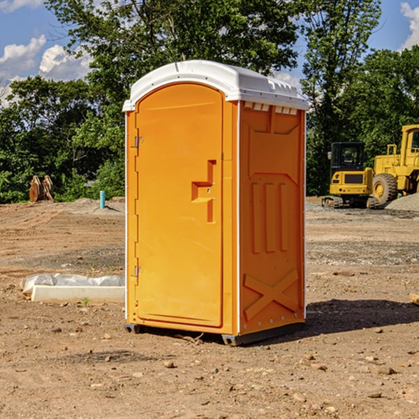 how often are the porta potties cleaned and serviced during a rental period in Maceo Kentucky